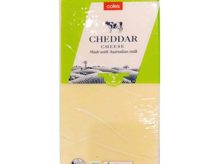 Coles Cheddar Cheese Block 1kg For Sale