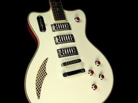 Eastwood Bill Nelson Astroluxe Cadet Electric Guitar Cream with Hardshell Case Supply