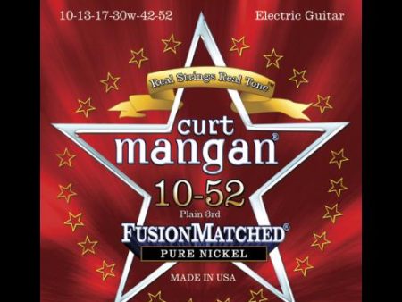 Curt Mangan Fusion Matched Pure Nickel Electric Strings (10-52) Discount