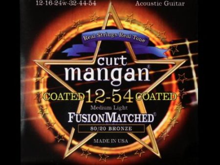 Curt Mangan Fusion Matched 80 20 Bronze Coated Acoustic Strings (12-54) Supply