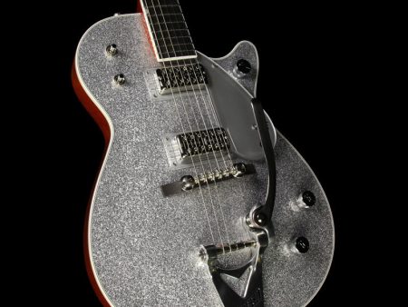 Used Gretsch G6129T Silver Jet with Bigsby Electric Guitar Silver Sparkle on Sale