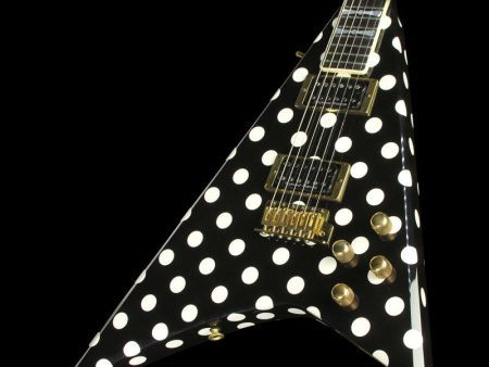 Used 2016 Jackson Custom Shop Randy Rhoads RR 1.5 Guitar Black w White Dots Online Hot Sale