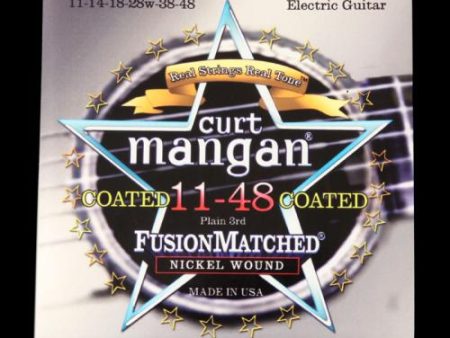 Curt Mangan Fusion Matched Nickel Wound Coated Electric Strings (11-48) For Cheap