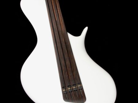 Ritter Instruments 2018 NAMM Display R8-Concept Singlecut Fretless Electric Bass Guitar Frosted Carrara White Online Sale