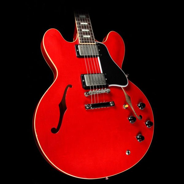 Used Gibson Custom Shop  63 ES-335 Block Lightly Aged Electric Guitar Faded Cherry Online Hot Sale