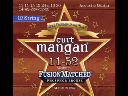 Curt Mangan Fusion Matched Phosphor Bronze 12-String Acoustic Strings (11-52) Online Hot Sale