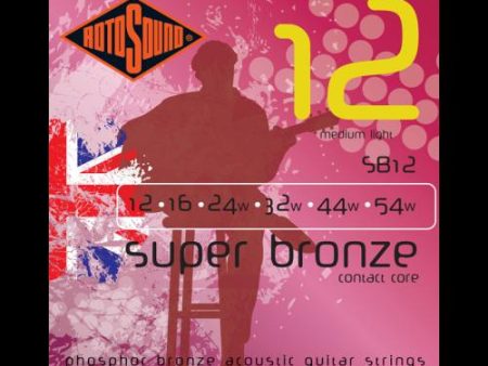 Rotosound SB12 Super Bronze Acoustic Strings (12-54) For Sale