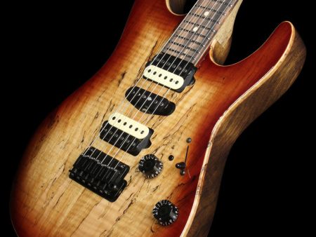 Used Suhr Modern Spalted Maple Electric Guitar Dark Brown Burst For Sale