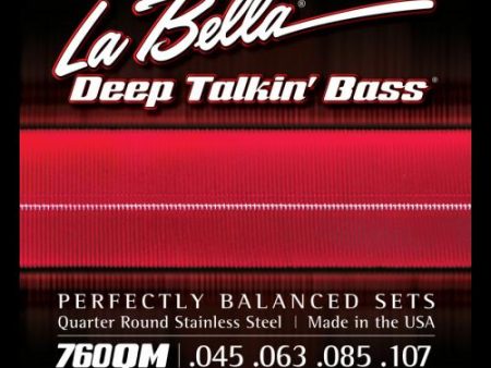 La Bella Deep Talkin Qrtr Round Electric Bass Strings (Medium 45-107) Online Hot Sale