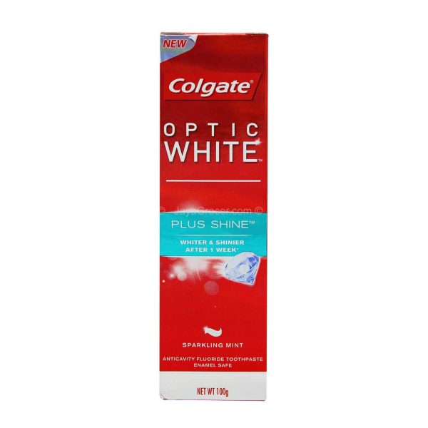 Colgate Toothpaste Optic White Plus Shine 100g Hot on Sale