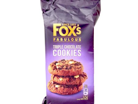 Fox s Triple Chocolate Cookies 180g Hot on Sale