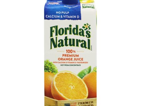 Floridas Natural Premium No Pulp Orange Juice with Calcium and Vitamin D 1.5L Online Hot Sale