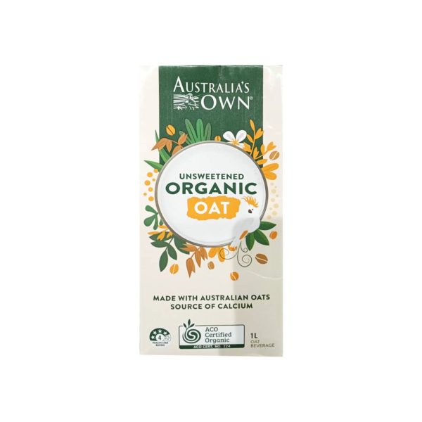 Autralias Own Unsweetened Organic Oat Milk 1L Online