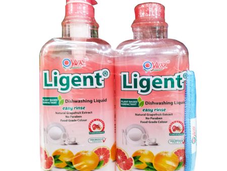 Yuri Ligent Dishwash Grapefruit Refill 1L x 2 For Cheap