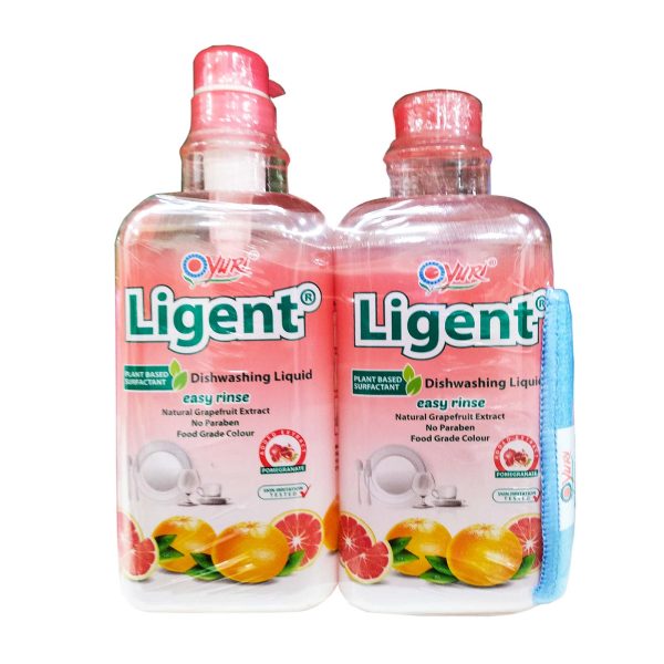 Yuri Ligent Dishwash Grapefruit Refill 1L x 2 For Cheap