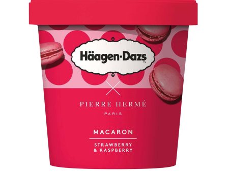 Haagen Dazs Macaron, Strawberry and Raspberry Ice Cream 420ml Fashion