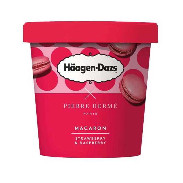 Haagen Dazs Macaron, Strawberry and Raspberry Ice Cream 420ml Fashion