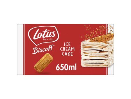 Lotus Biscoff Viennetta Ice Cream Cake 650ml For Sale