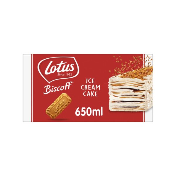 Lotus Biscoff Viennetta Ice Cream Cake 650ml For Sale