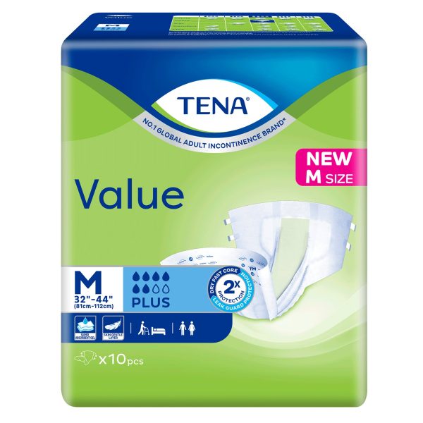 Tena Value Adult Diapers (Medium) 10pcs pack For Discount